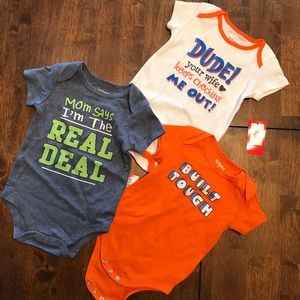 Baby Boys Onesies -Set of 3